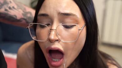 Deep Throat Creampie in that big fat asshole Argentina tatuada gets her pussy filled with milk