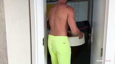 Blonde Hotwife Uses Poolside Room Service to Get Roughly Fucked