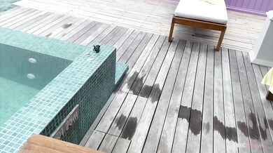 Blonde Hotwife Uses Poolside Room Service to Get Roughly Fucked