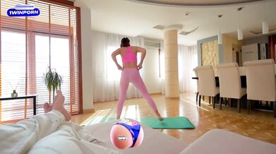 My Stepsister Yoga Pants Wet Stretched Caught Jerking Off