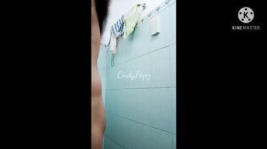 Chubby pinay gets soap slippy in shower busty bragging solo