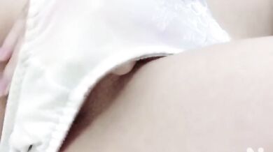 Petite Japanese girl wakes up horny and masturbates raw