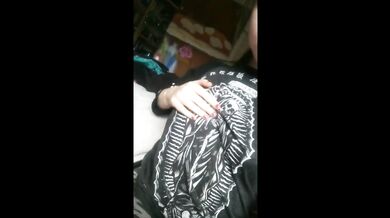 Petite tits nipples teen flashes pussy in hand play action