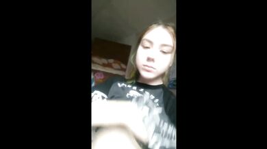 Petite tits nipples teen flashes pussy in hand play action