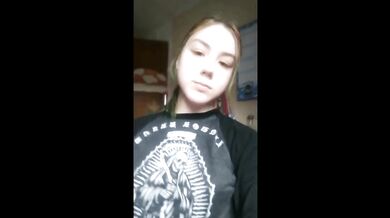 Petite tits nipples teen flashes pussy in hand play action