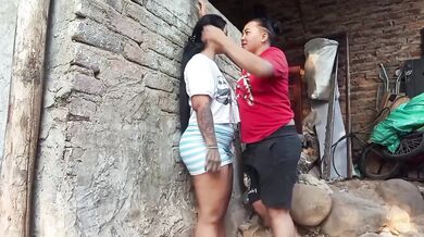 Michelle Paula's outdoor lesbian feast on big juicy asses
