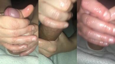 Hot British guy moaning loud huge cumshot handjob ASMR