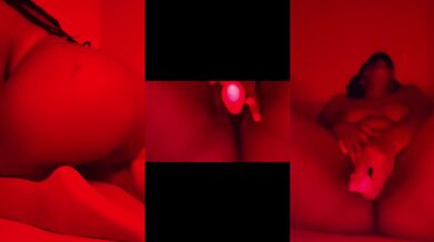 Saffronwhale’s soaked red room solo cumming destroyed her tight pussy