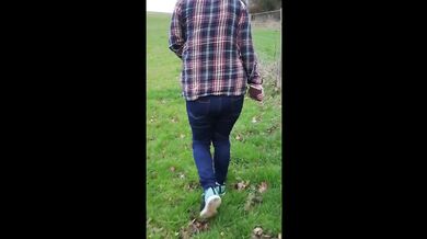 AliceWetting gets soaked in her jeans peeing in public compilation