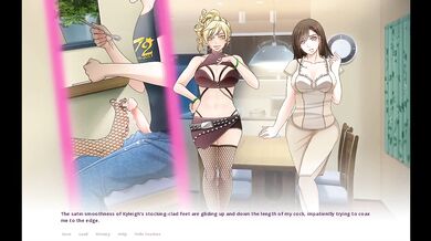 Cuckold Husband forced to watch his wife get creampied by anime mom in climaxing footjob