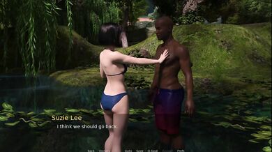 Horny Ebony Rides Dick In Public POV 3D Anime Bare Bikini