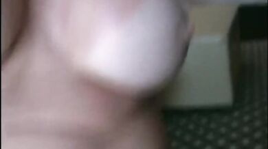 Cougar Christie rides her dildo raw in the Bellagio catching every inch