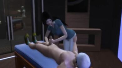 Thai girl ruins sims with juicy happy ending massage