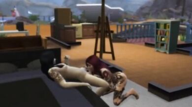 Thai tattooed teen pounded in Sims hardcore 3D fuckfest