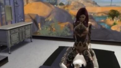 Thai tattooed teen pounded in Sims hardcore 3D fuckfest