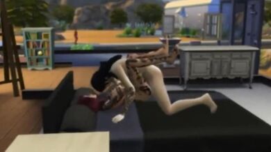 Thai tattooed teen pounded in Sims hardcore 3D fuckfest