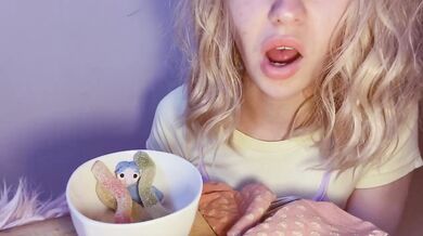 Giantess gobbles blonde Brit in candybox vore 10 min HD
