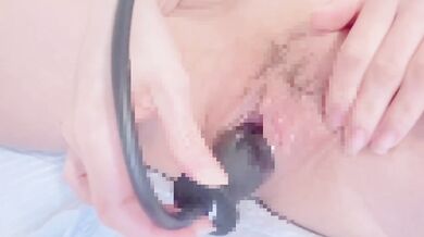 Shaved up extra thick gaping balloon expansion choked cum slut