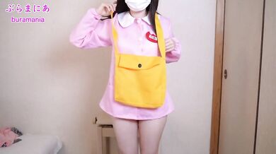 Mini skirt cosplay no bra no panties slipped past time change clothes