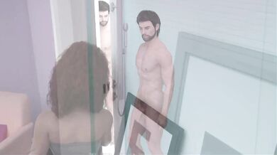 Point of view 3D anime hentai having fun with a cam girl
