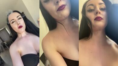 Dark lipstick cork cigarette British chav 19 year old smokes solo