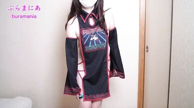 Almost naked Jiangshi shows no bra no panties solo masturbation cosplay