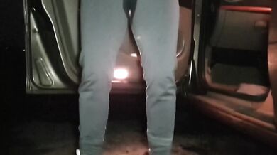 Blonde Brit gets soaked pissing yoga pants in car desperate texts