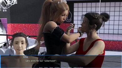 Lesbian moms destroy nightclub in hd erotic anime game