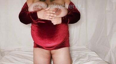 Chunky Cherry BBW Belly Play now fatter than ever