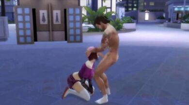 Thai Girl Takes a Big Cock and Gets a Facial in Public