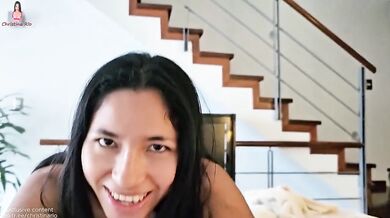 Perfect body girlfriend destroyed by big dick loud moaning orgasms and cum face POV