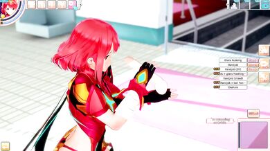 Pyra gets destroyed by cum hungry cocks while boobs get wrecked raw hentai game