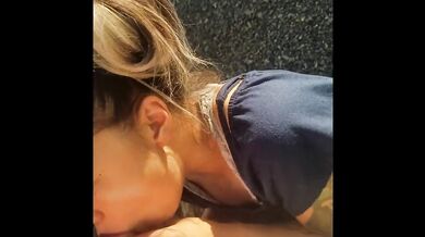 Public Asian teen gets throat fucked in rainbow haze