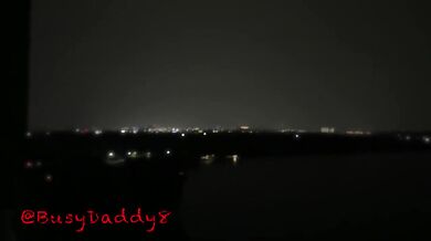 MILF's Sloppy Balcony Creampie in Florida Rainstorm