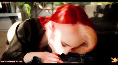 Redhead deepthroat or dinner perfect point of view POV creampie without bra cowgirl