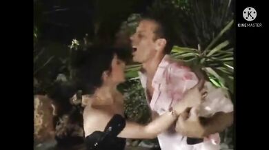 Rosa Caracciolo's Bodyguard gets his thick cock destroyed by her monster tits