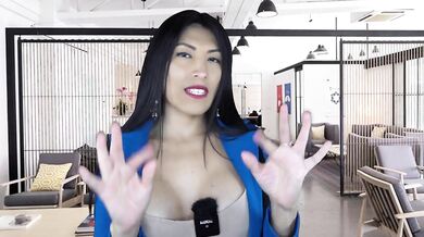 Latina coworker massages your cock at work
