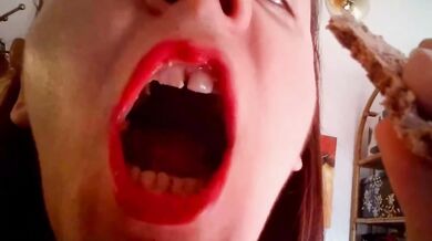 Crushed like an insect giantess chews you alive raw teeth and bones