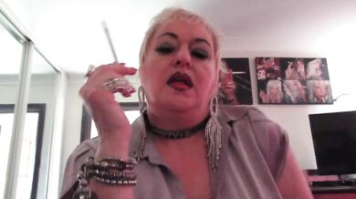 Cheap slut movie slut wife smokes on her knees choking on loads