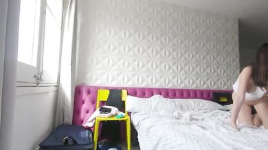 Step daddy destroys her with his massive cock and creampie punishment