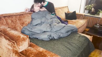 Real couple's intimate times together squirted under the blanket pussy licking big cock hardcore