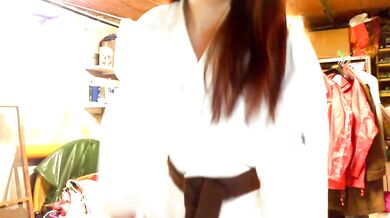Italian giantess tramples you raw under her filthy karate feet