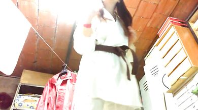 Italian giantess tramples you raw under her filthy karate feet
