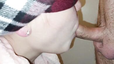 Teen neighbour begged money for coffee now she sucks my cock and chugs every drop