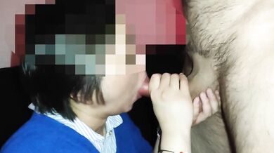 Wife sucks huge cock in front of husband and gobbles every drop