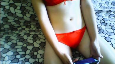 Teen POV iPhone recording masturbating to 18 year old Russian stepsister orgasm