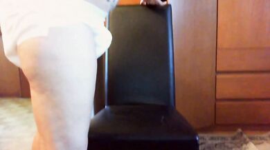 Nicoletta ruined by pee soaked dirty diaper spanking today