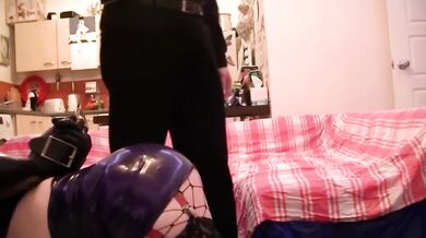 Lisa’s tight pussy gets flogged raw with a belt till she’s a gushing sub slut