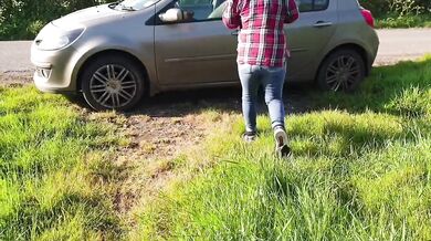 Pissing my jeans in public then again in the car leaving me drenched in pee