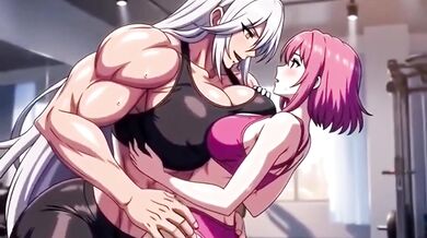 Gym trainer massively rips through client with monstrous futanari power